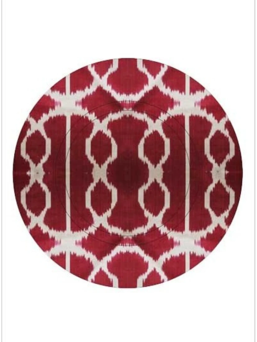 طبق عشاء صغير من السيراميك الأحمر المزجج من Les-Ottomans Home