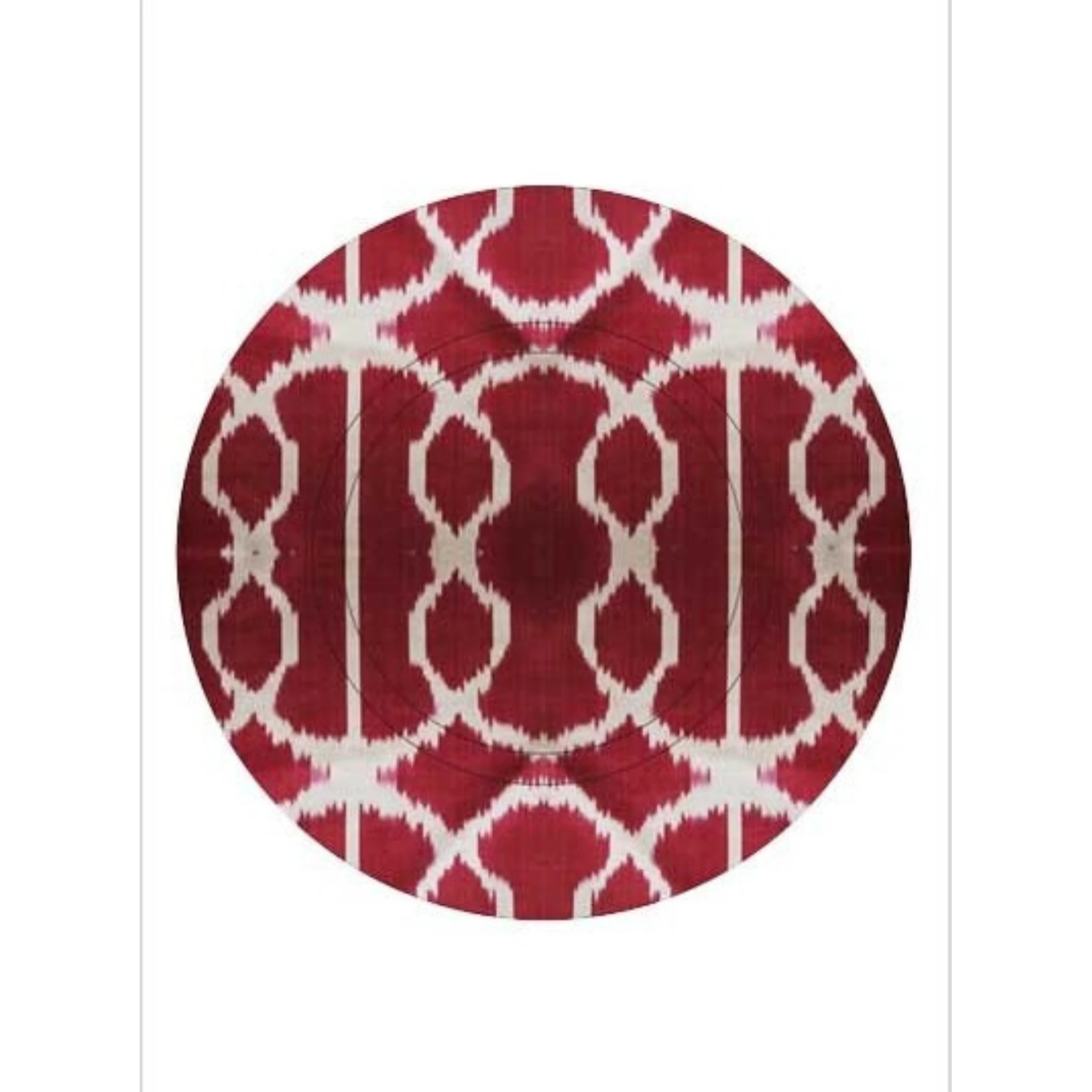 طبق عشاء صغير من السيراميك الأحمر المزجج من Les-Ottomans Home