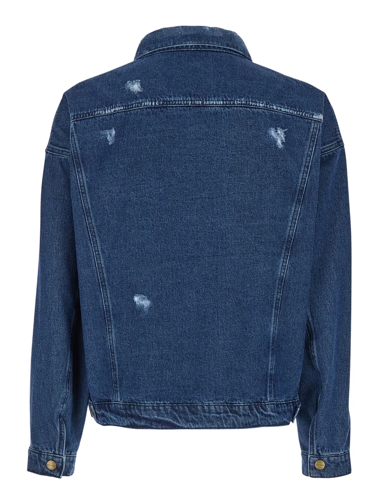 Blue Jacket with Branded Buttons in Denim Man alternative