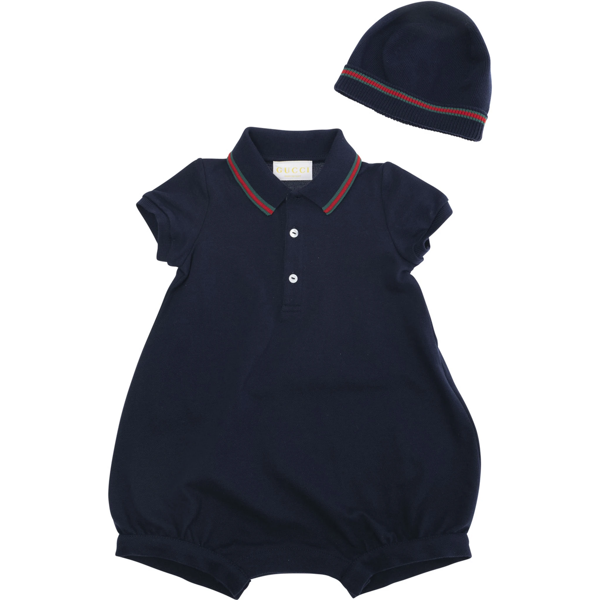 Dark Blue Tracksuit and Beanie Set in Cotton Baby