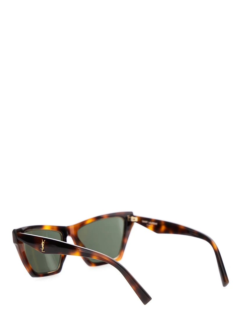 Brown Sunglasses with Tortoiseshell Print and Cassandre Logo on Temples in Acetate Woman