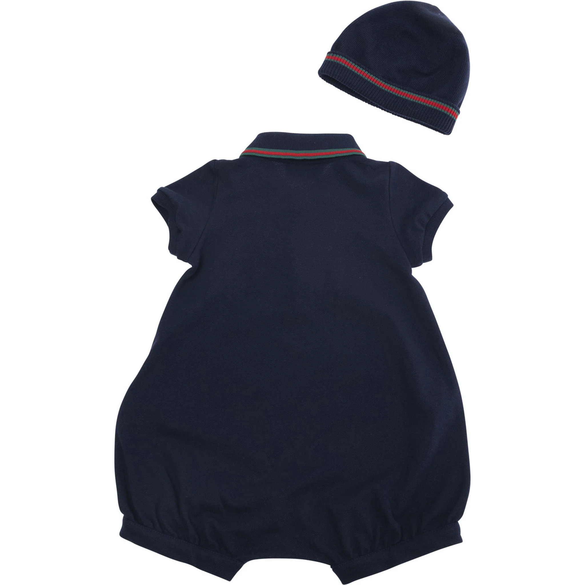 Dark Blue Tracksuit and Beanie Set in Cotton Baby