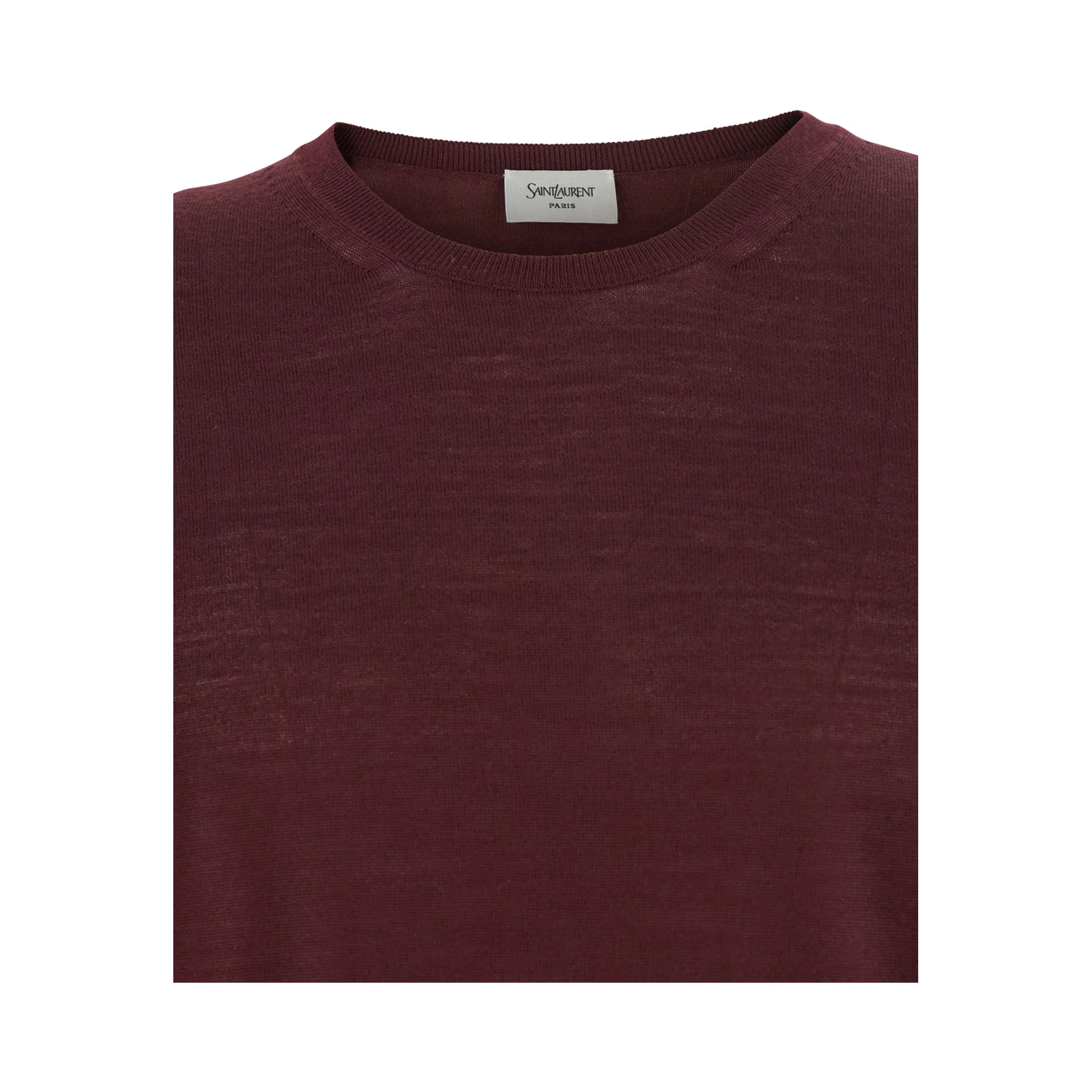 Bordeaux Crewneck Sweater with Cassandre in Cashmere Man