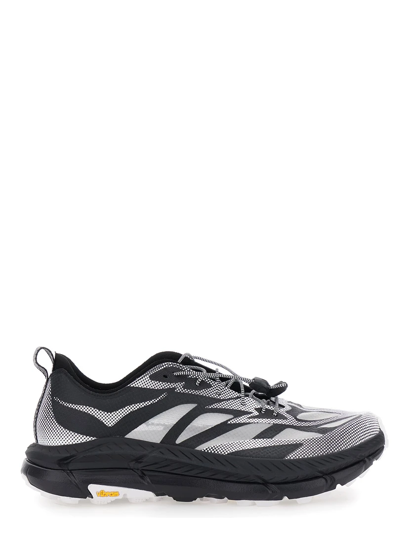 Mafate Speed 4 Lite Black Low Top Sneakers with Mesh Panels in Tech Fabric Unisex