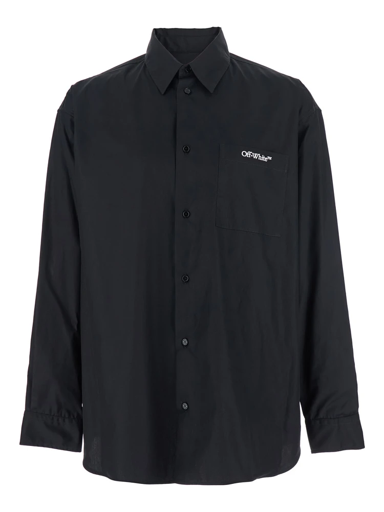 Brush Arrow Black Shirt with Logo Lettering on the Front and Maxi Print on the Rear in Cotton Blend Woman