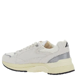 Hyperway White Low Top Sneakers with Logo Patch on Tongue and Side in Tech Fabric Man