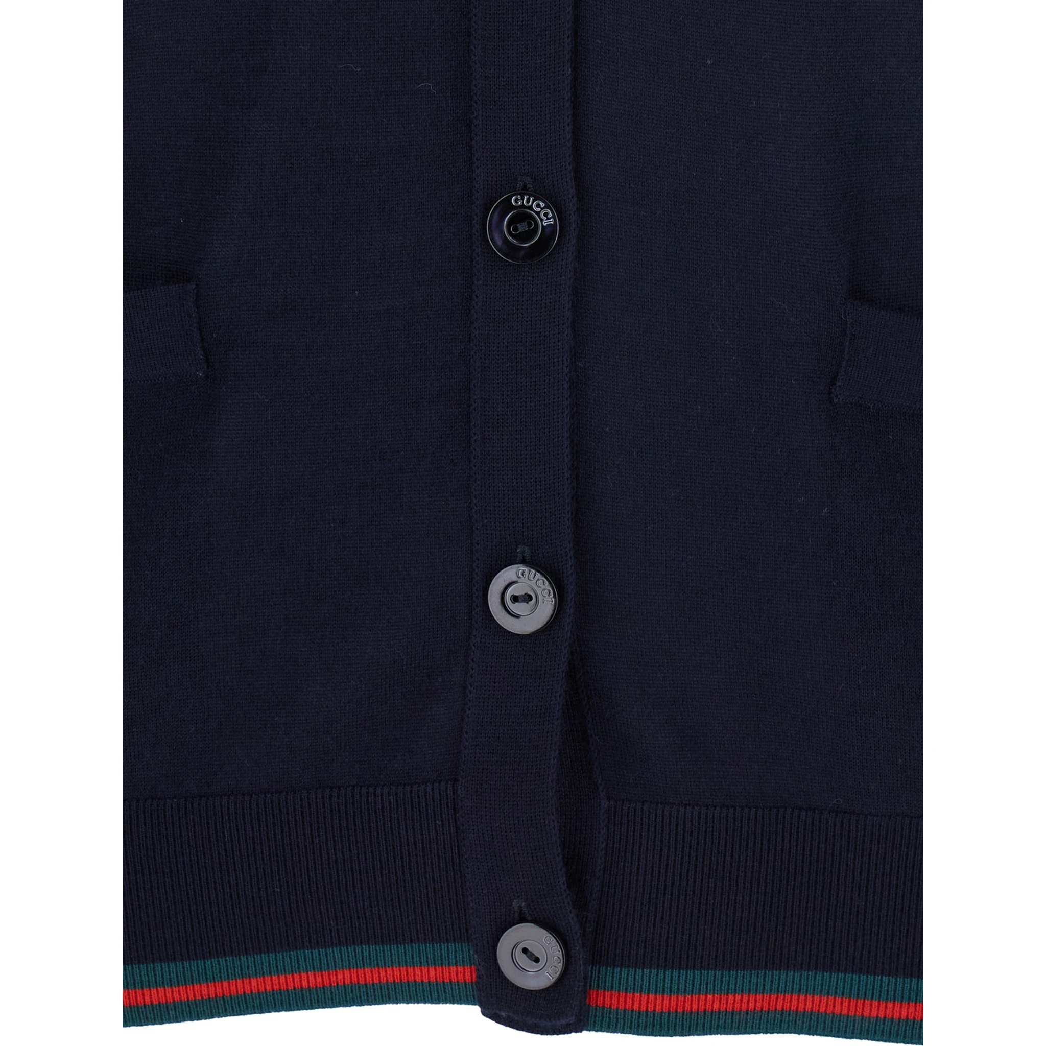 Blue Cardigan with Web Detail on the Edges in Cashmere and Silk Blend Woman