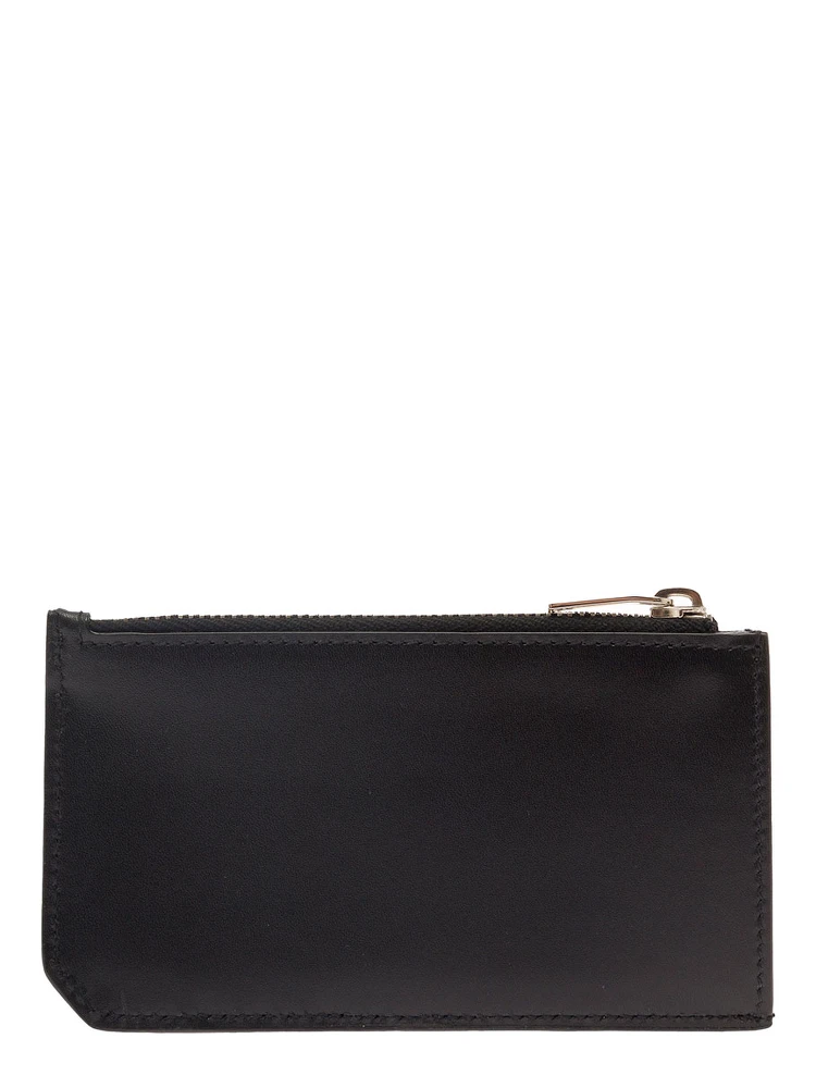 Black Card-Holder with Embossed Logo in Leather Man alternative