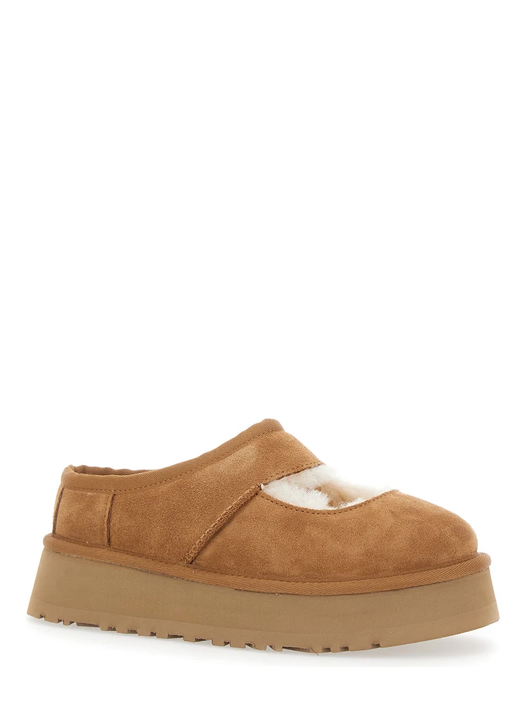 Bea Mary Jane Brown Mules with Cut-Out Detail in Suede Woman alternative