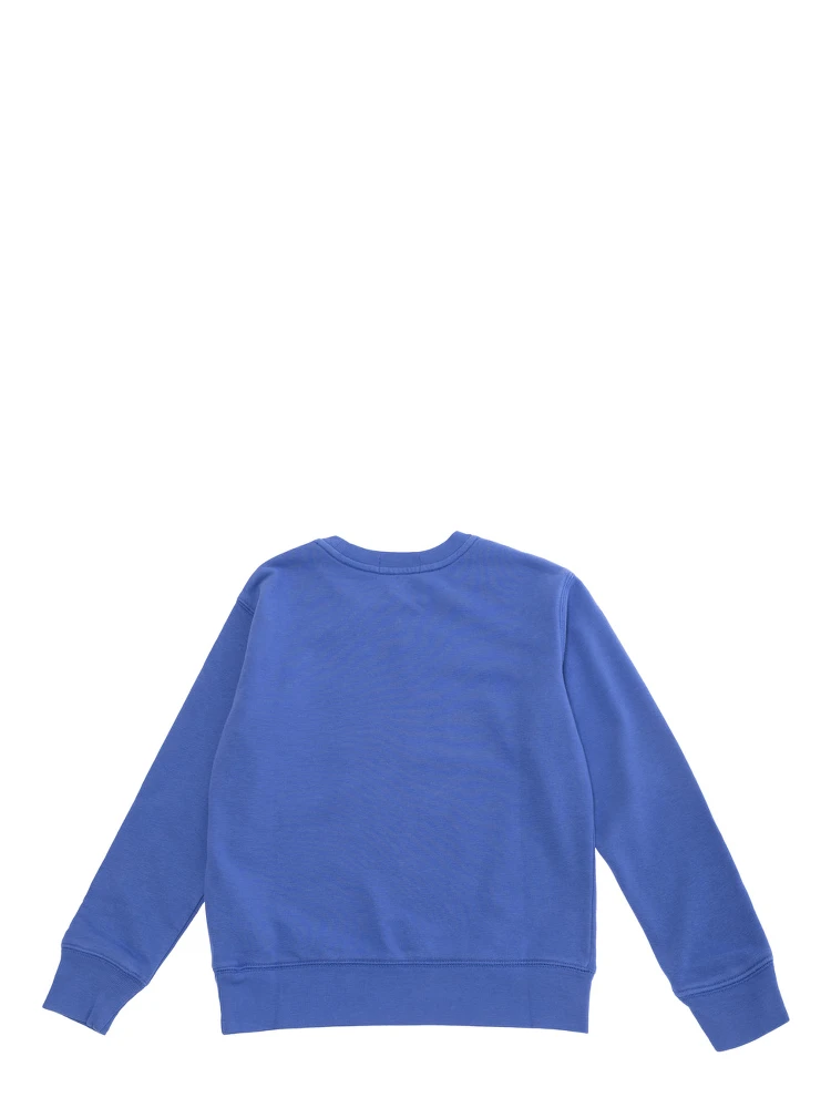 Blue Sweatshirt with Pony Embroidery on the Front in Cotton Boy alternative