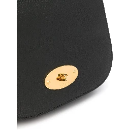 Darley Black Crossbody Bag with Adjustable and Removable Shoulder Strap and Turn-Lock Closure in Grained Leather Woman