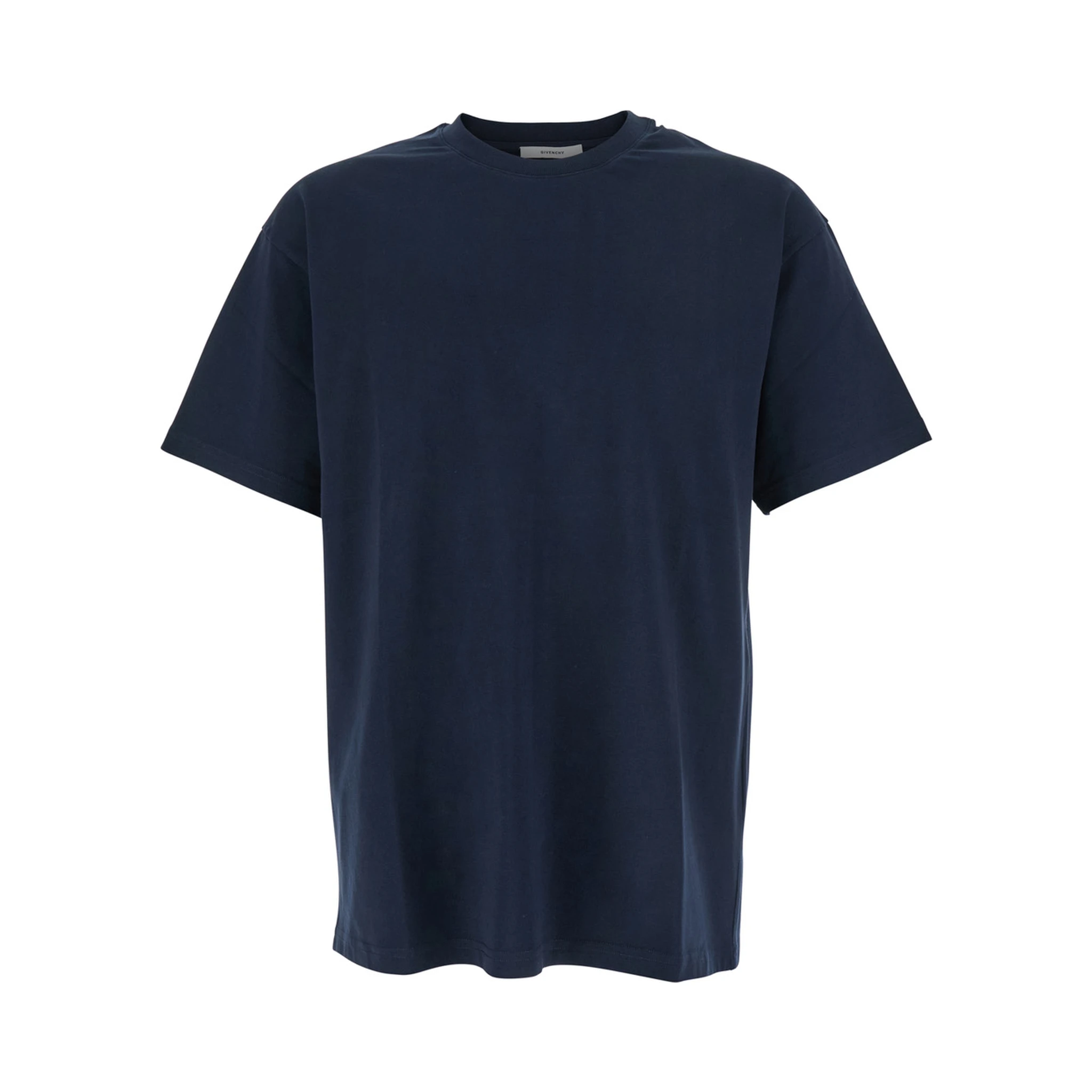 Blue T-Shirt with Logo on the Front in Cotton Man