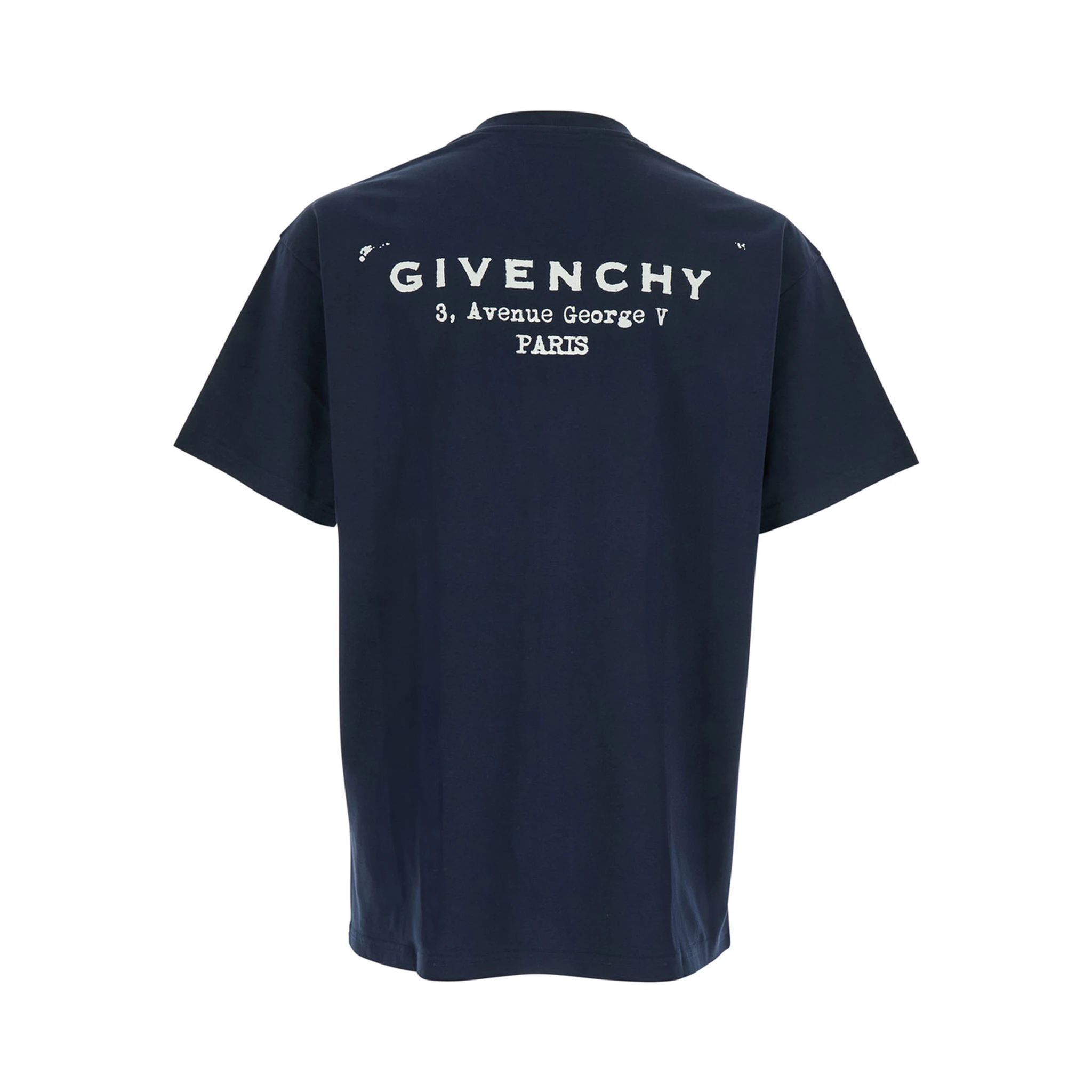 Blue T-Shirt with Logo on the Front in Cotton Man