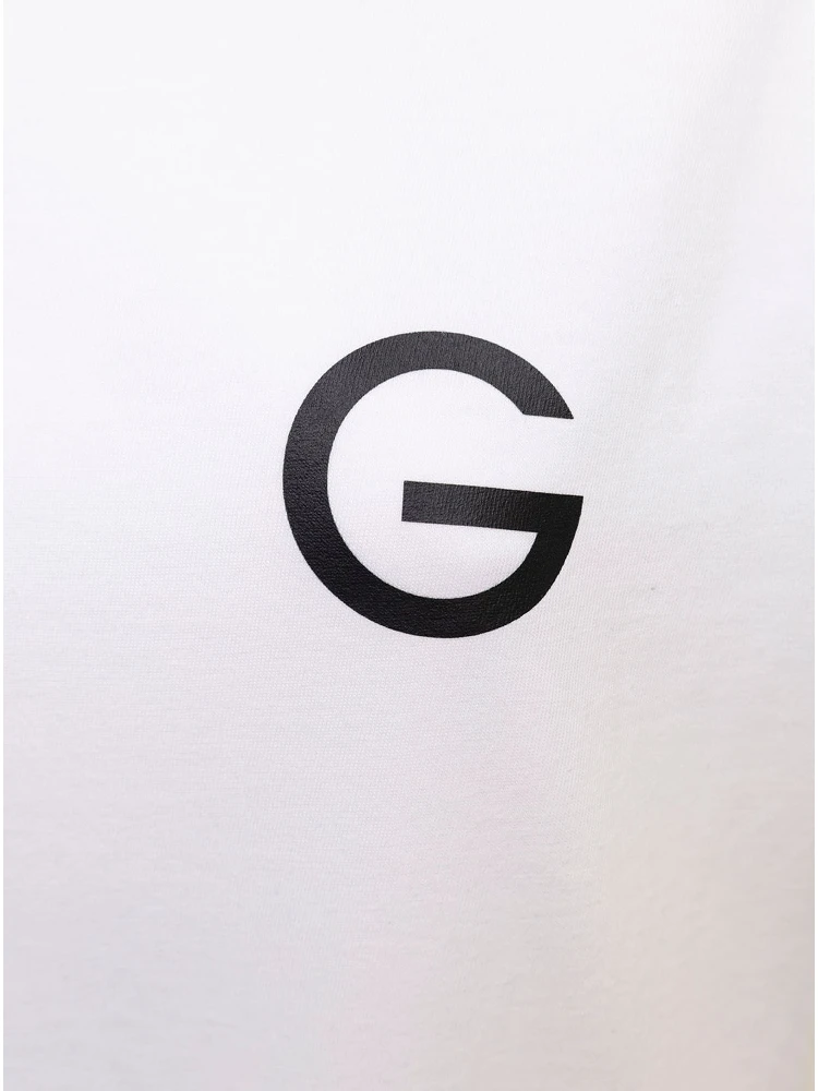 Gaudenzi Womans White Cotton T-shirt with  Logo Print alternative