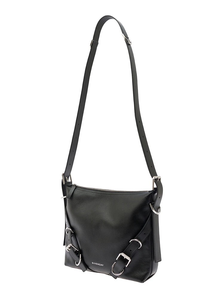 Voyou White Crossbody Bag with Logo and Buckle Detail in Leather Man alternative