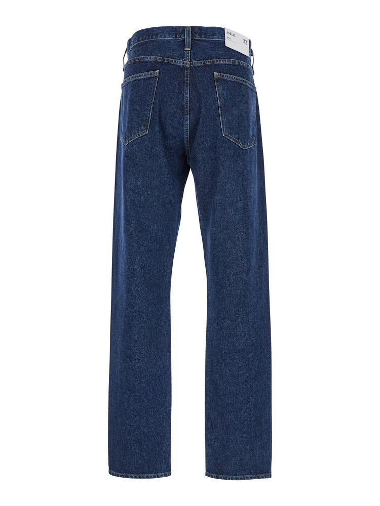 Blue Five-Pocket Jeans in Denim Man alternative
