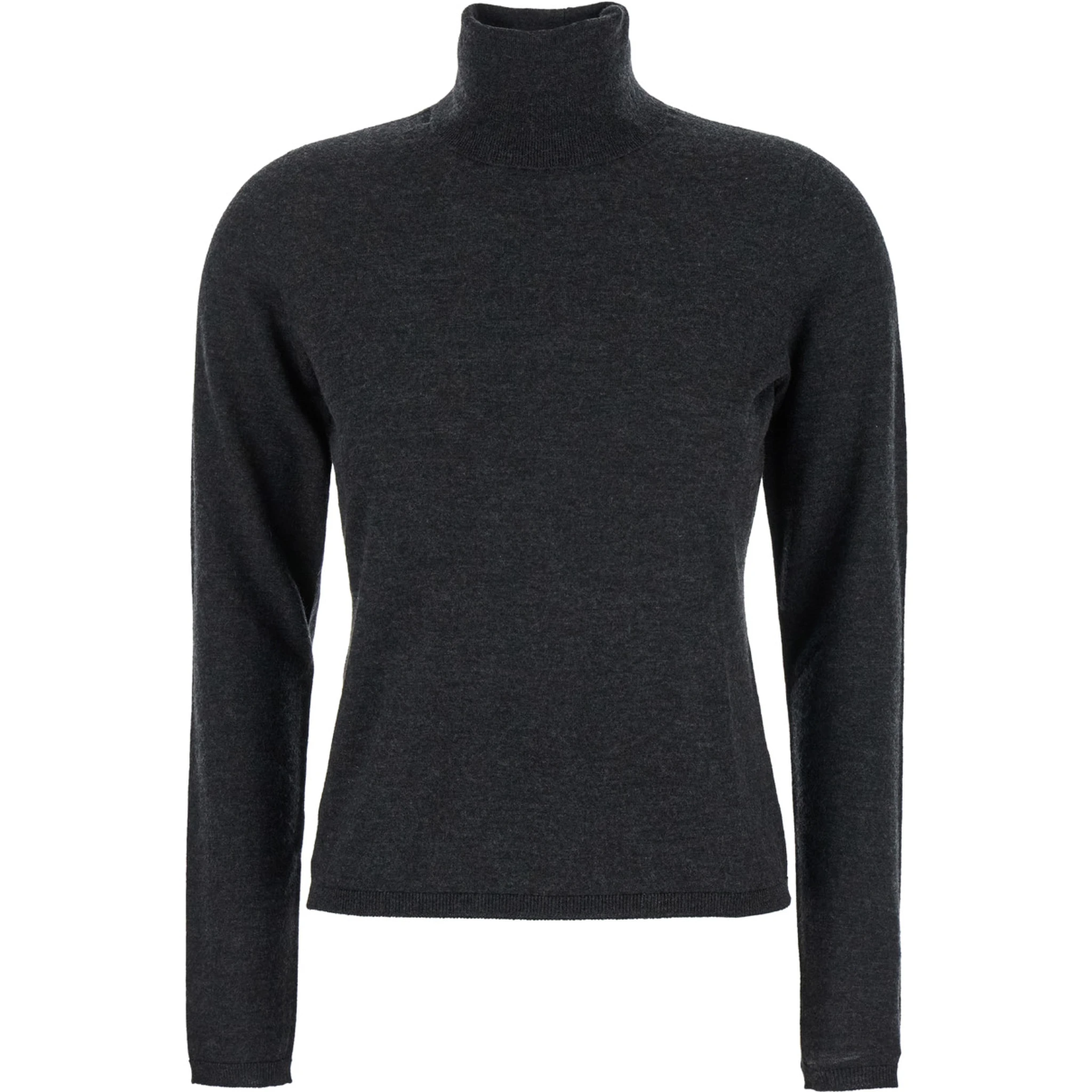 Adda Grey High Neck Sweater in Cashmere Woman
