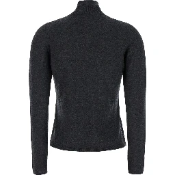 Adda Grey High Neck Sweater in Cashmere Woman