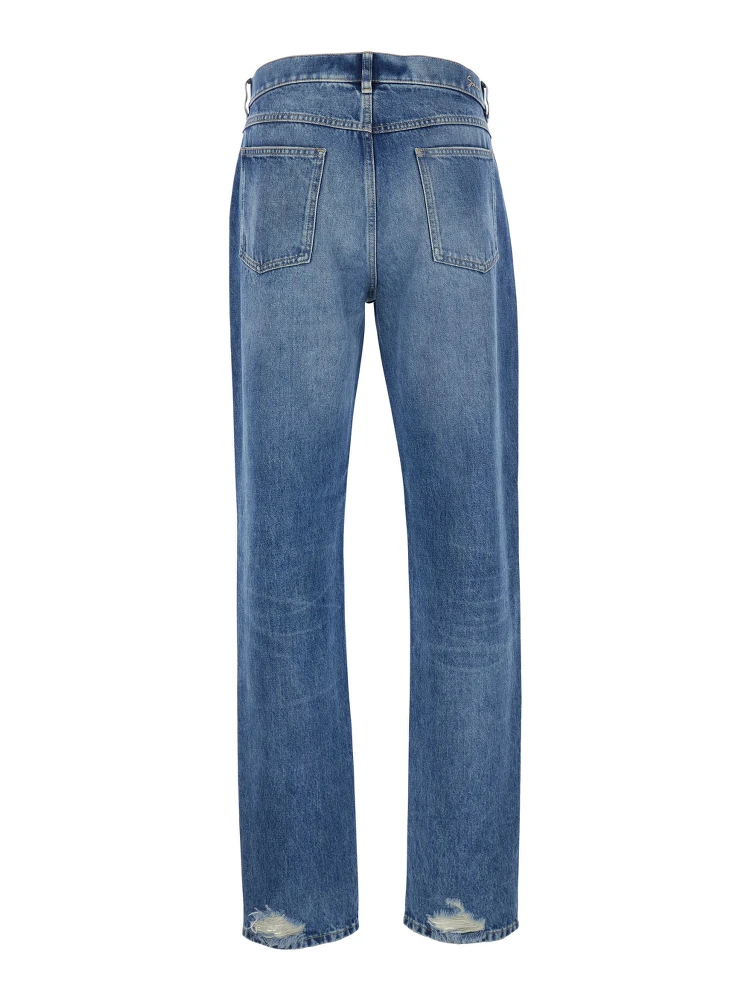 Blue Five Pocket Denim Jeans in Man alternative