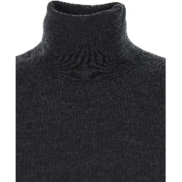 Adda Grey High Neck Sweater in Cashmere Woman
