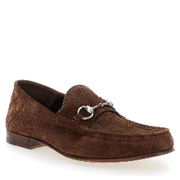 Horsebit 1953 Brown Loafers with Horsebit in GG Canvas Man