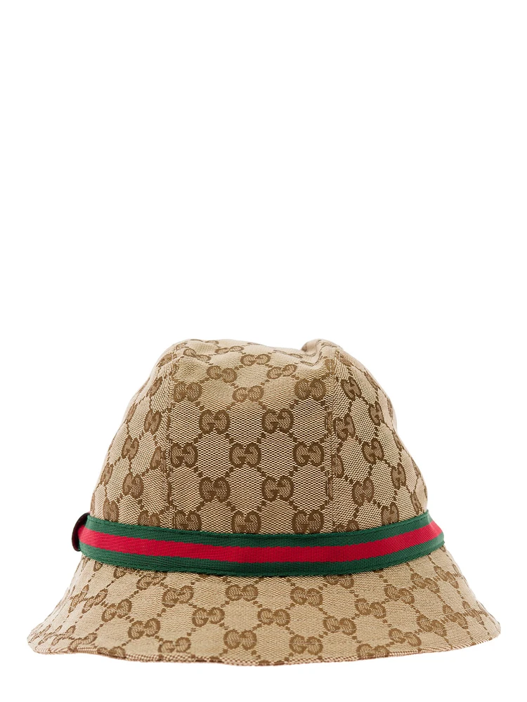 Beige and Ebony Fedora Hat in Original GG canvas Girl alternative