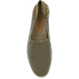 Polo Green Espadrillas with Braided Raphia Sole in Leather Man