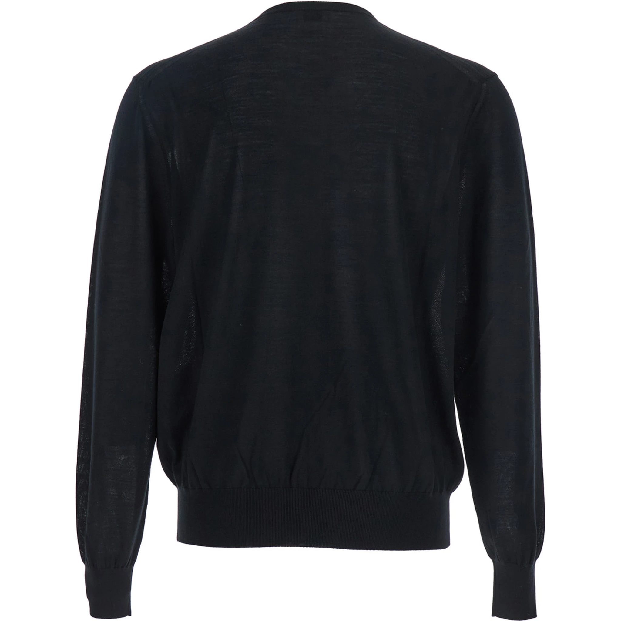 Black Crewneck Sweater with Cassandre in Cashmere Man
