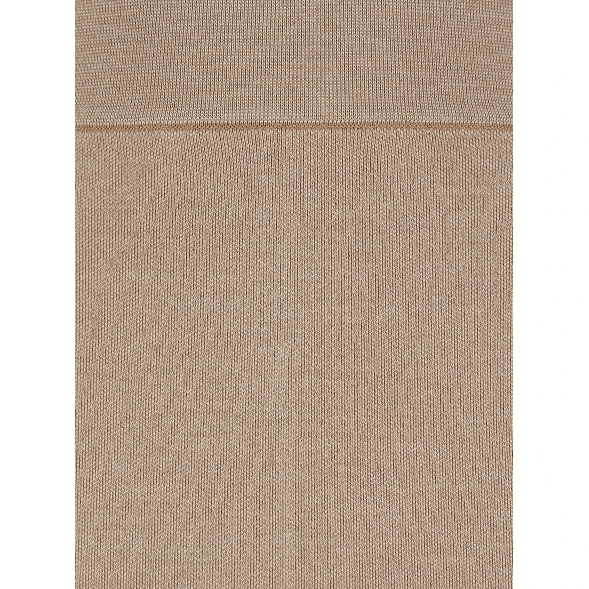 Beige Skirt with Pencil Desgin in Wool Woman