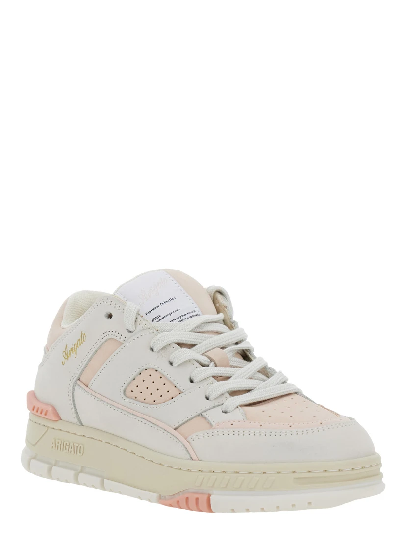 Area Lo Pink Low Top Sneakers with Logo Patch on the Tongue and Chunky Sole in Leather Woman