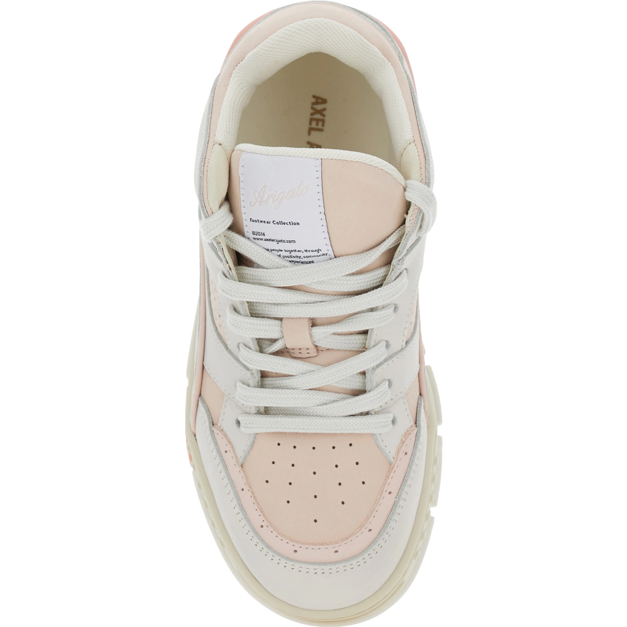 Area Lo Pink Low Top Sneakers with Logo Patch on the Tongue and Chunky Sole in Leather Woman