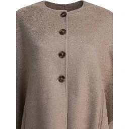 Cashmere midi cape
