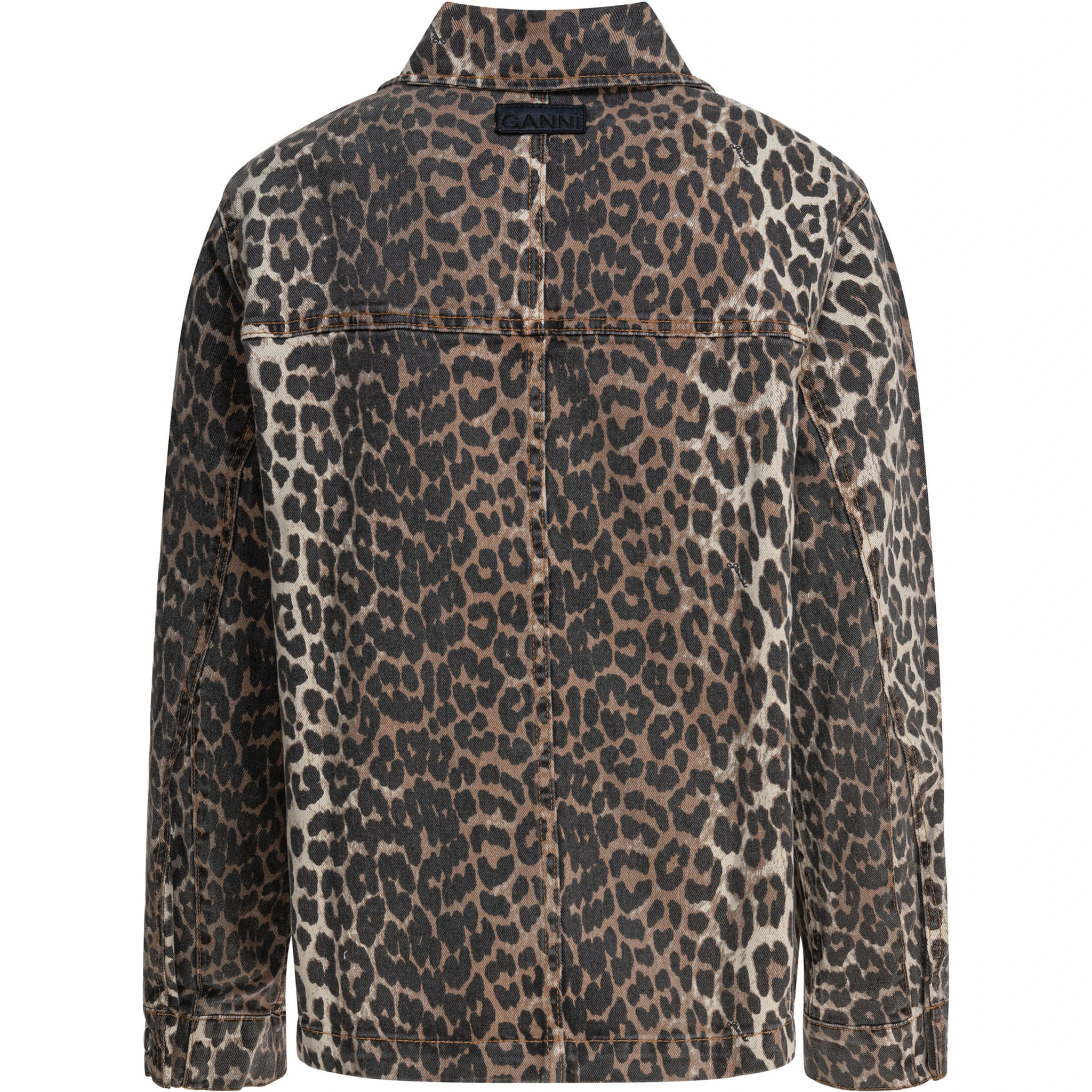 Leopard denim jacket