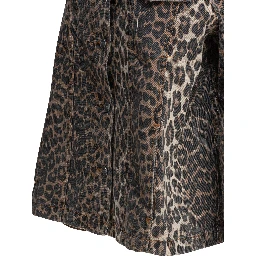 Leopard denim jacket