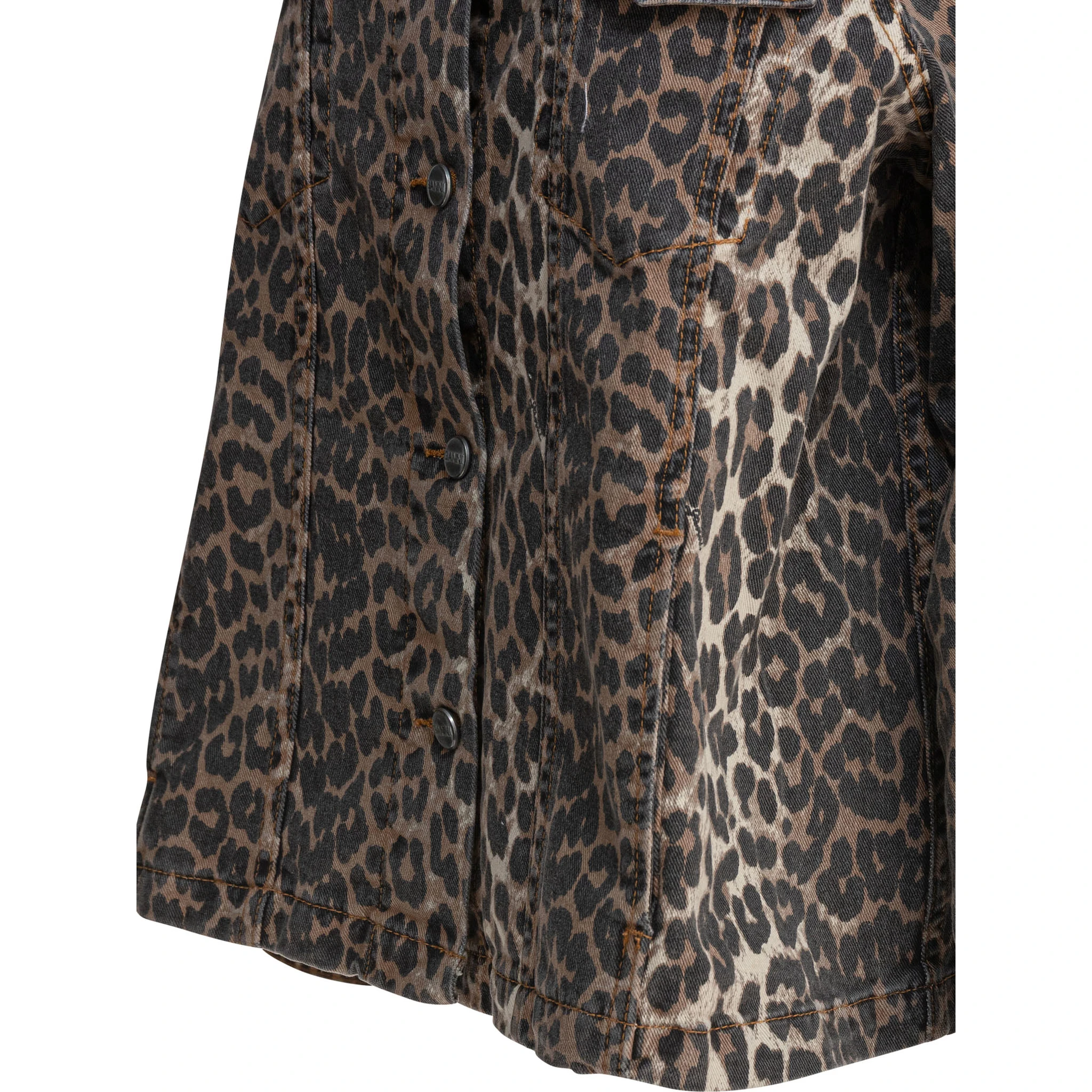 Leopard denim jacket