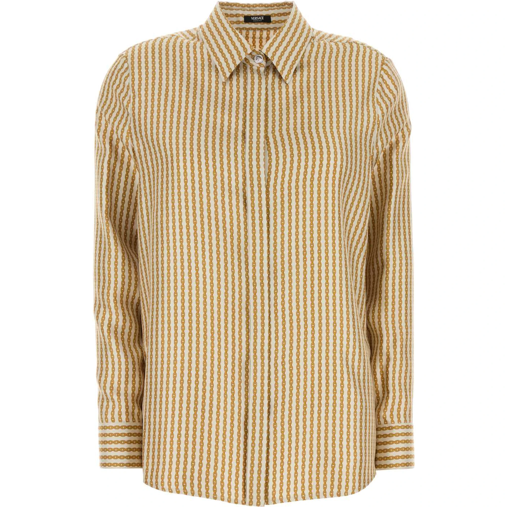 FORMAL SHIRT PINSTRIPE CHAIN ON RESPONSIBLE SILK T