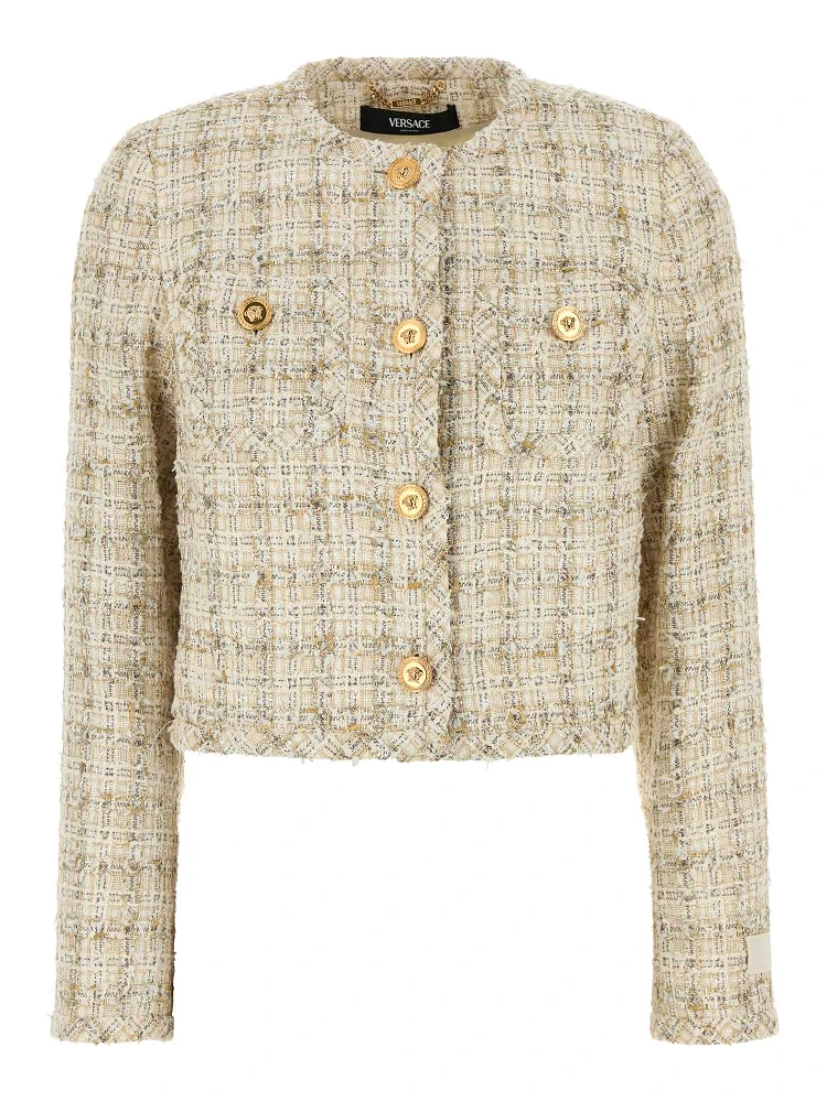 INFORMAL JACKET COTTON MIX FANCY TWEED