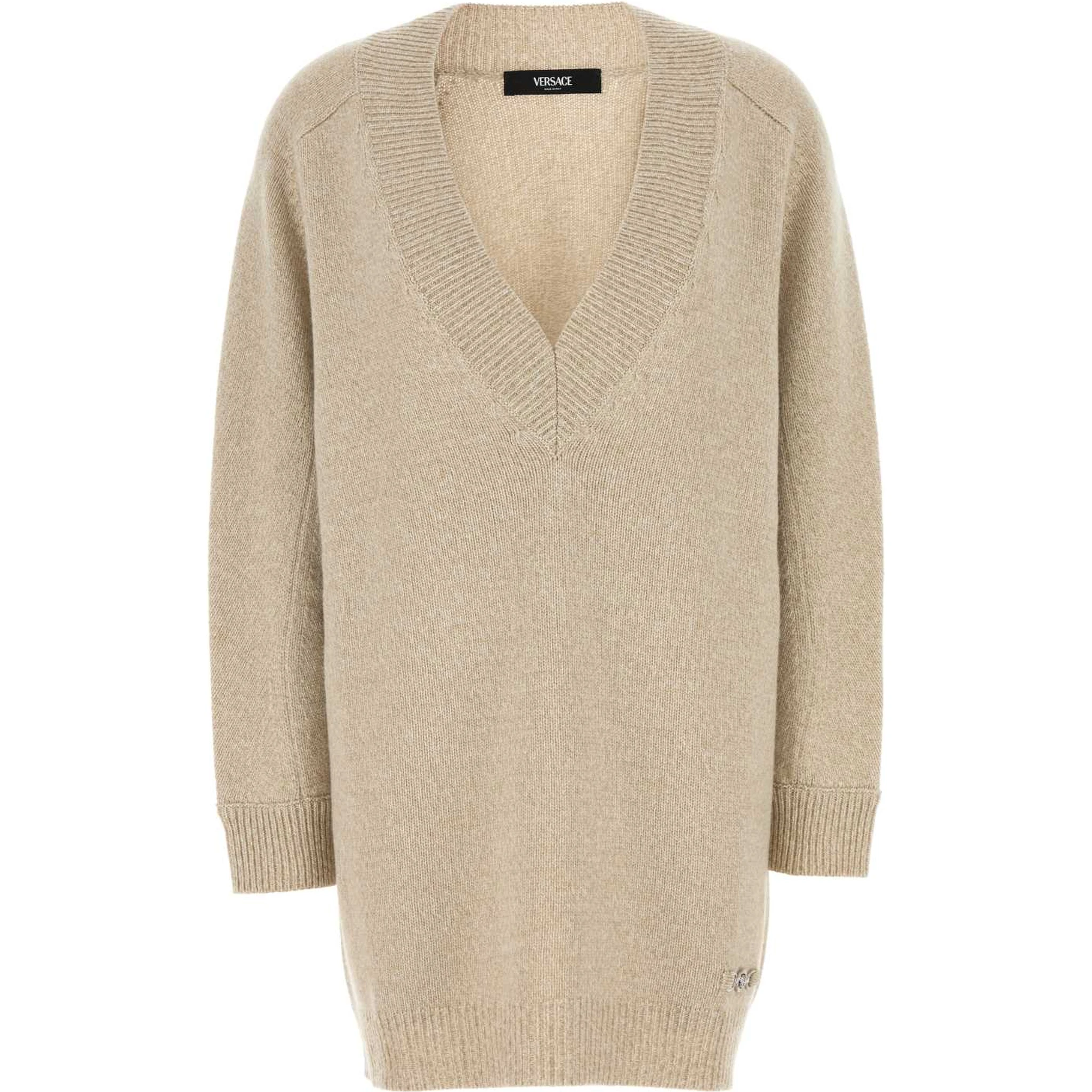 فستان محبوك من الصوف والكشمير