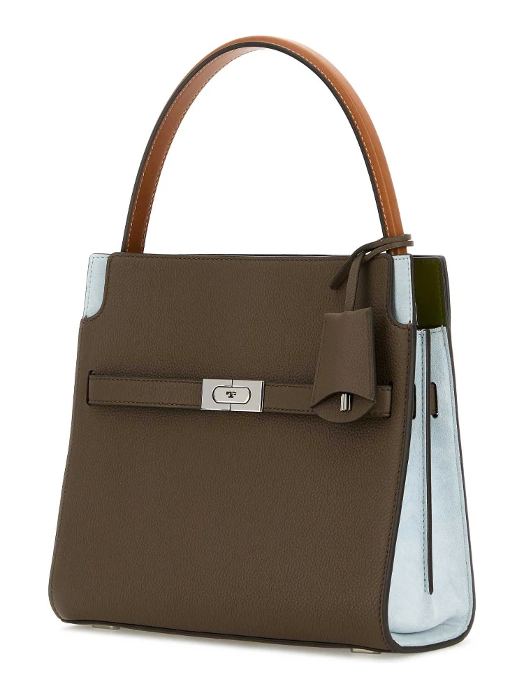 LEE RADZIWILL PEBBLED COLOR-BLOCK SMALL DOUBLE BAG alternative
