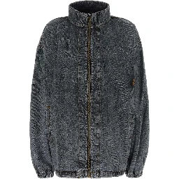 EVERGREEN PINCHED LOGO DENIM WINDBREAKER