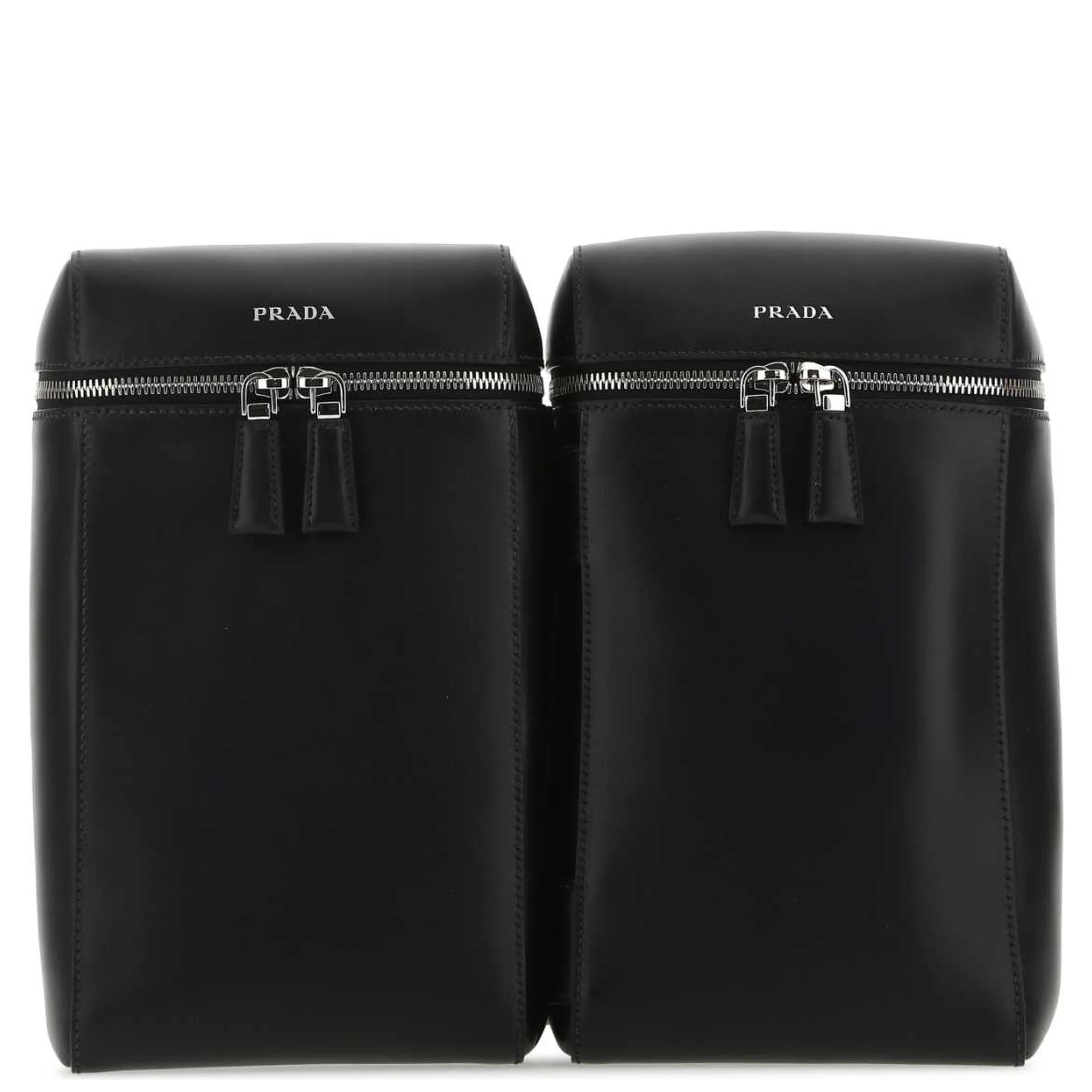 Double leather backpack