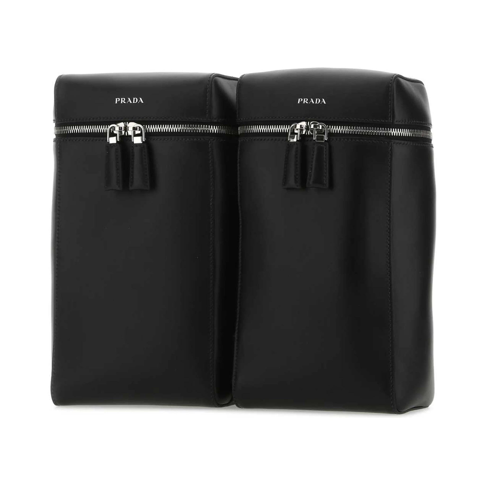 Double leather backpack