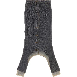 REVERSED DENIM SKIRT