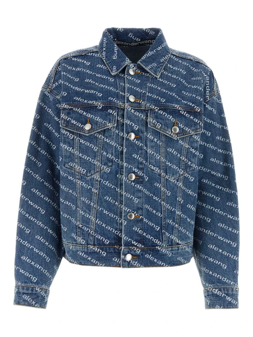 GAME JACKET W LOGO PRINT CLEAR BEAD HOTFIX