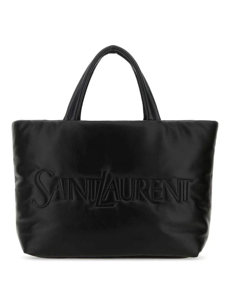Black nappa leather Saint Laurent shopping bag