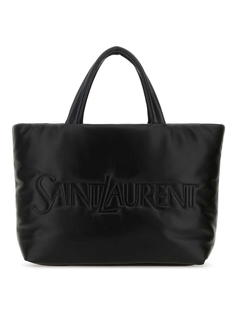Black nappa leather Saint Laurent shopping bag