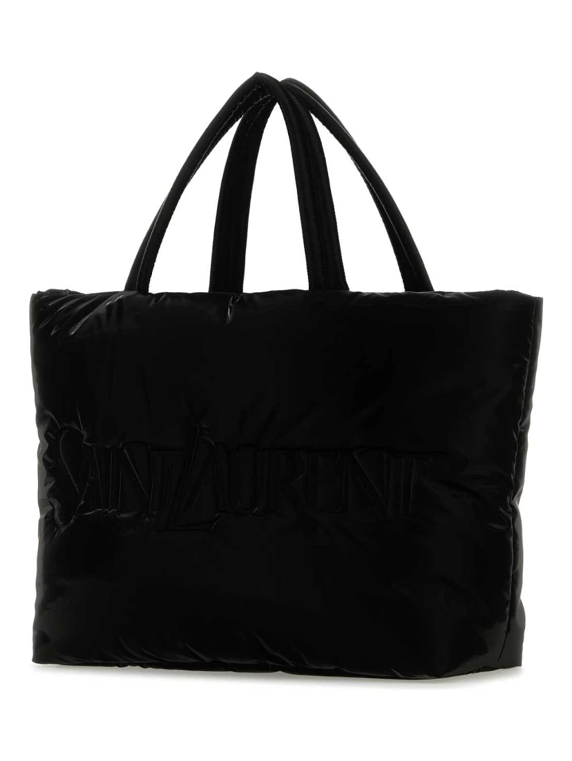 Black nylon Saint Laurent shopping bag