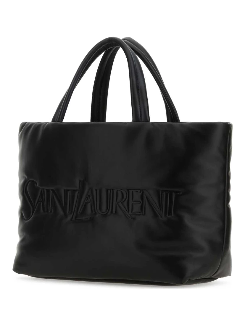 Black nappa leather Saint Laurent shopping bag