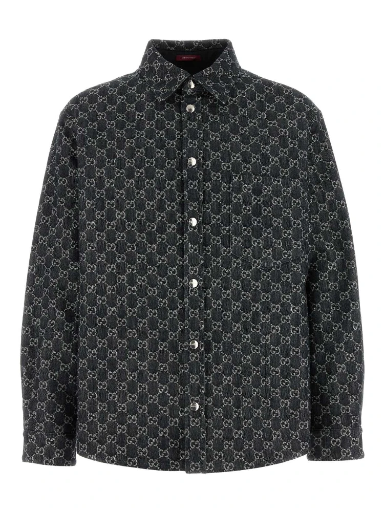 OVERSHIRT DENIM GG ALL OVER