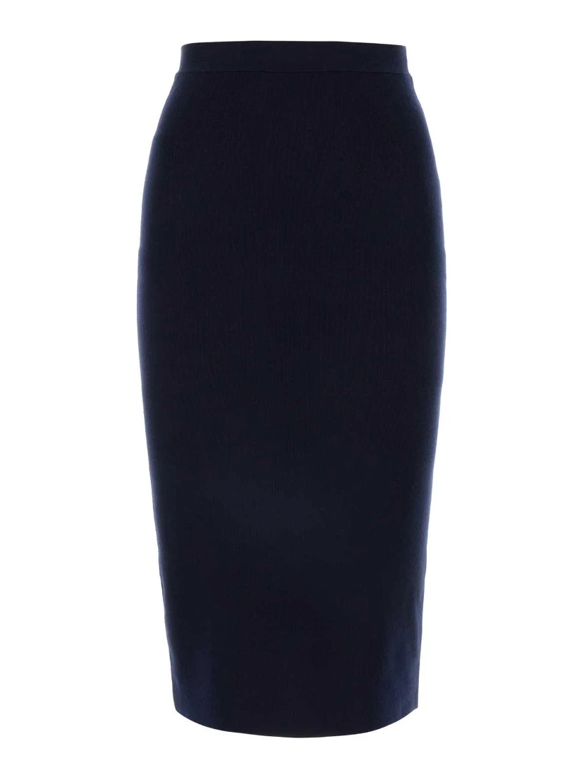 GONNA BLU MIDI MAGLIA